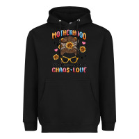 Black motherhood the perfect mix of chaos and love Heavyweight Hoodie - MaliasSmallBusiness