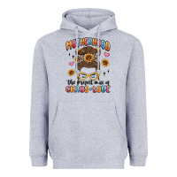Heather Grey motherhood the perfect mix of chaos and love Heavyweight Hoodie - MaliasSmallBusiness
