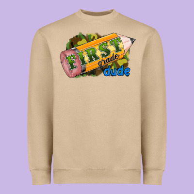 First Grade Dude Heavyweight Sweatshirt Designed By Ranaportraitstore