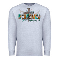 Heather Grey redeemed ephesians 1 7 Premium Sweatshirt - NancyCooperArtShop