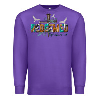 Purple redeemed ephesians 1 7 Premium Sweatshirt - NancyCooperArtShop