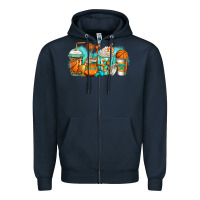 Navy basketball coffee cups Zipper Hoodie - Jasminsmagicworld