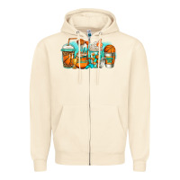Sandshell basketball coffee cups Zipper Hoodie - Jasminsmagicworld