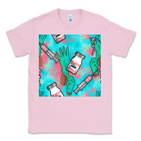 Bubblegum Pink Nurse Gloves Seamless Pattern Classic Tee - BundleAndBundleShop