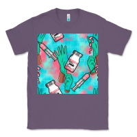 Lavender Nurse Gloves Seamless Pattern Classic Tee - BundleAndBundleShop