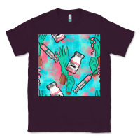 Plum Nurse Gloves Seamless Pattern Classic Tee - BundleAndBundleShop