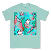 Seafoam Nurse Gloves Seamless Pattern Classic Tee - BundleAndBundleShop
