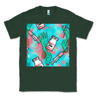 Sports Green Nurse Gloves Seamless Pattern Classic Tee - BundleAndBundleShop
