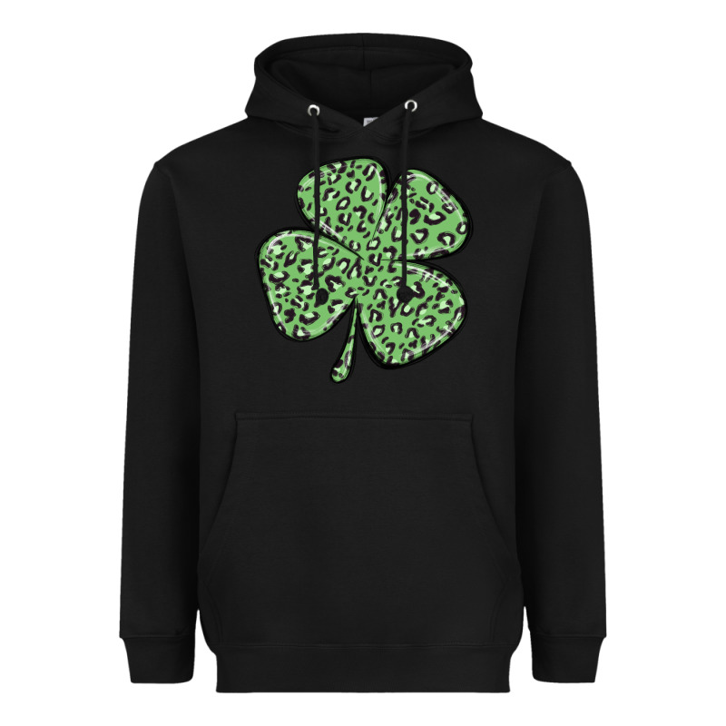 Leopard Shamrock Heavyweight Hoodie by MaliasSmallBusiness | Teevron