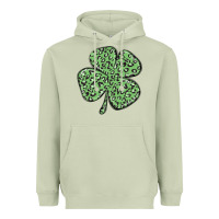 Matcha leopard shamrock Heavyweight Hoodie - MaliasSmallBusiness