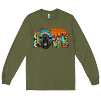 Army Green love black angus indian headdress Long Sleeve Tee - JahusDesignShop