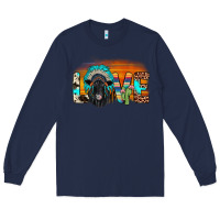 Navy love black angus indian headdress Long Sleeve Tee - JahusDesignShop
