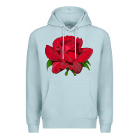 Blue Mist Oklahoma Rose Illustrations Premium Hoodie - LillyAllenDesigns