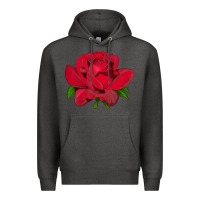 Charcoal Heather Oklahoma Rose Illustrations Premium Hoodie - LillyAllenDesigns