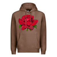 Chestnut Oklahoma Rose Illustrations Premium Hoodie - LillyAllenDesigns