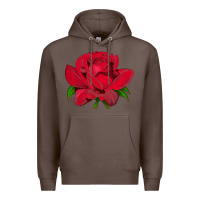 Coffee Oklahoma Rose Illustrations Premium Hoodie - LillyAllenDesigns