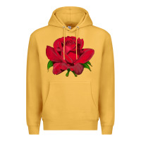 Mustard Oklahoma Rose Illustrations Premium Hoodie - LillyAllenDesigns