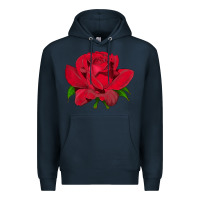 Navy Oklahoma Rose Illustrations Premium Hoodie - LillyAllenDesigns