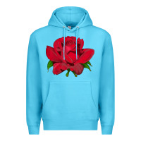 Ocean Blue Oklahoma Rose Illustrations Premium Hoodie - LillyAllenDesigns