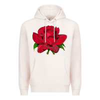 Pale Pink Oklahoma Rose Illustrations Premium Hoodie - LillyAllenDesigns