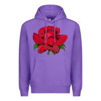 Purple Oklahoma Rose Illustrations Premium Hoodie - LillyAllenDesigns