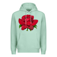 Seafoam Oklahoma Rose Illustrations Premium Hoodie - LillyAllenDesigns