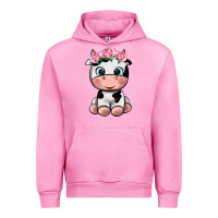 Fuchsia Pink cute cow Urban Hoodie - texasbilliewilder