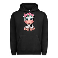 Pigment Black cute cow Urban Hoodie - texasbilliewilder