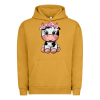 Pigment Peanut Butter cute cow Urban Hoodie - texasbilliewilder