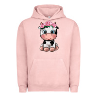 Pigment Salmon cute cow Urban Hoodie - texasbilliewilder