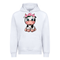 White cute cow Urban Hoodie - texasbilliewilder