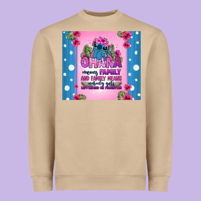 Ohana Means Family Stitch Heavyweight Sweatshirt Designed By Zillion Design Studio