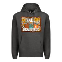 Charcoal Heather fall is proof that change is beautiful Premium Hoodie - AdoDesignShop