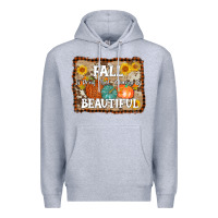Heather Grey fall is proof that change is beautiful Premium Hoodie - AdoDesignShop