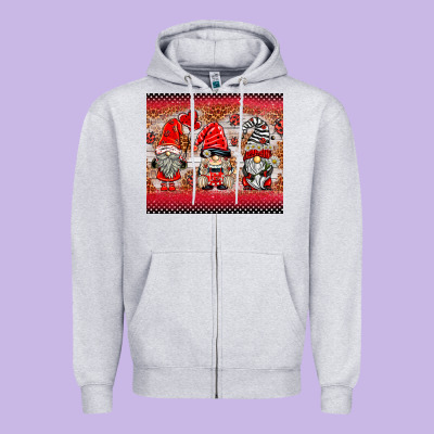 Ladybug Gnomies Zipper Hoodie Designed By Barkaloodesign