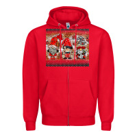Red ladybug gnomies Zipper Hoodie - BarkalooDesign