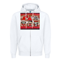 White ladybug gnomies Zipper Hoodie - BarkalooDesign