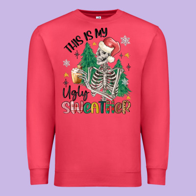 This Is My Ugly Premium Sweatshirt Designed By Maliassmallbusiness