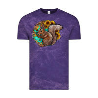 Cloud Purple western squirrel with sunflowers Vintage Tee - CowhideDigitalArt