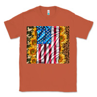 Copper american realistic flag Classic Tee - AdoDesignShop