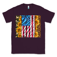Plum american realistic flag Classic Tee - AdoDesignShop