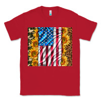 Red american realistic flag Classic Tee - AdoDesignShop