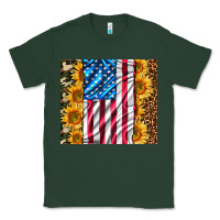 Sports Green american realistic flag Classic Tee - AdoDesignShop