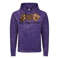 Cloud Purple peace love cockapoo Vintage Hoodie - RanaPortraitStore