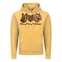 Vintage Mustard peace love cockapoo Vintage Hoodie - RanaPortraitStore