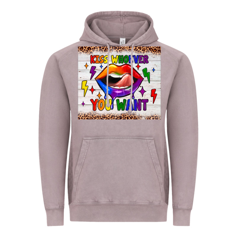 Kiss Whoever You Want Tumbler Vintage Hoodie by JahusDesignShop | Teevron