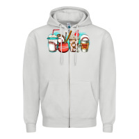 Dove Grey baseball coffee cups Zipper Hoodie - Jasminsmagicworld
