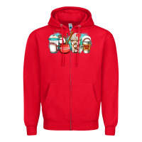 Red baseball coffee cups Zipper Hoodie - Jasminsmagicworld