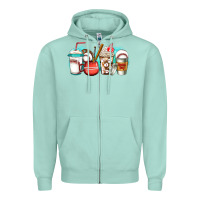 Seafoam baseball coffee cups Zipper Hoodie - Jasminsmagicworld