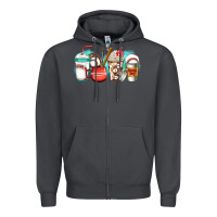 Smoke baseball coffee cups Zipper Hoodie - Jasminsmagicworld